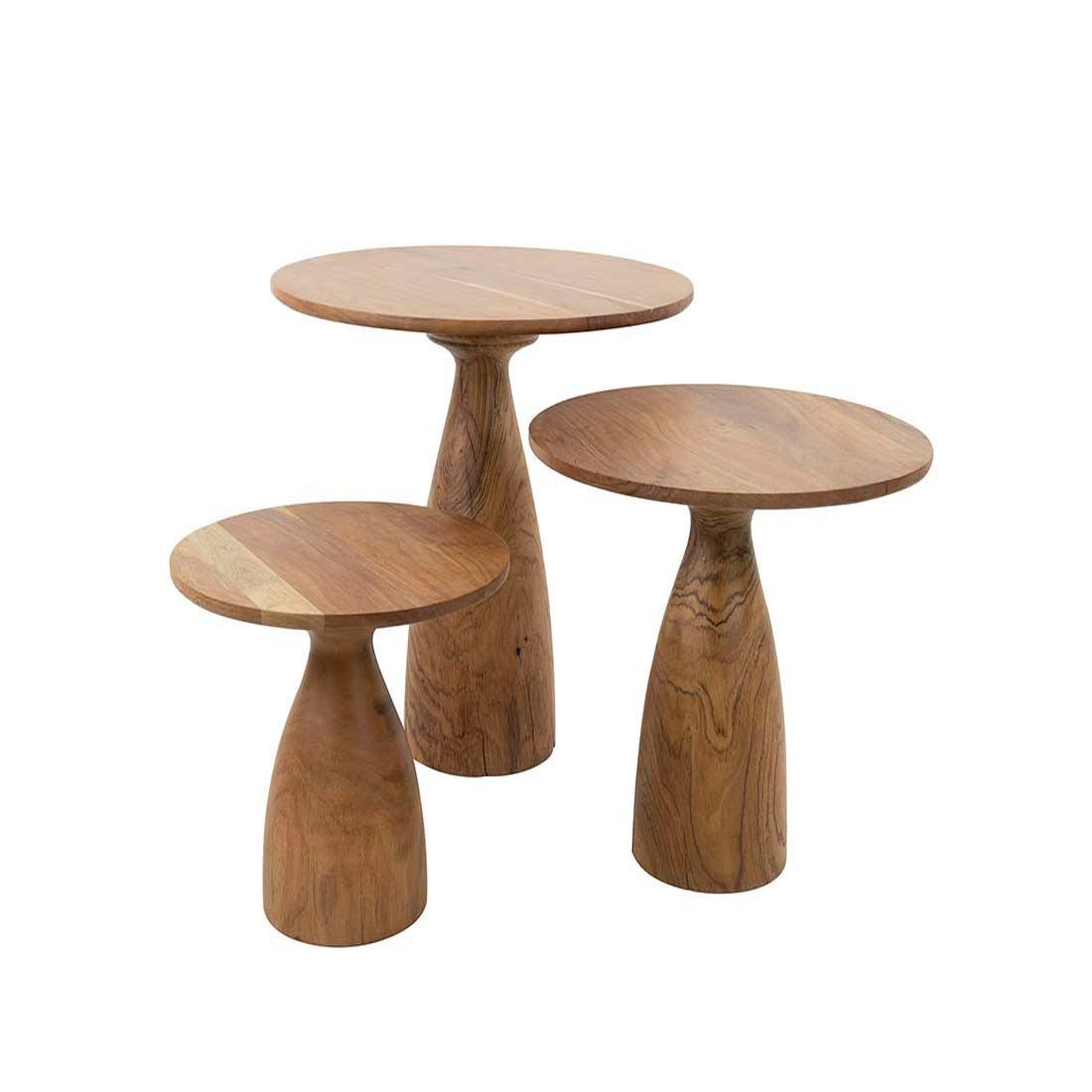 Voir la diapositive 2 : LISA DESIGN Henna - lot de 3 tables basses gigognes - bois d'acacia massif