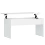 Voir la diapositive 2 : VIDAXL Table basse Blanc 102x50,5x52,5 cm Bois d'ingenierie