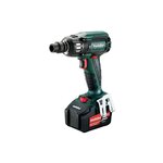 METABO SAS Boulonneuse à chocs 18 V SSW 18 LTX 400 BL - 2 x 4,0 Ah Li-Power, ASC 55, coffret Metabox