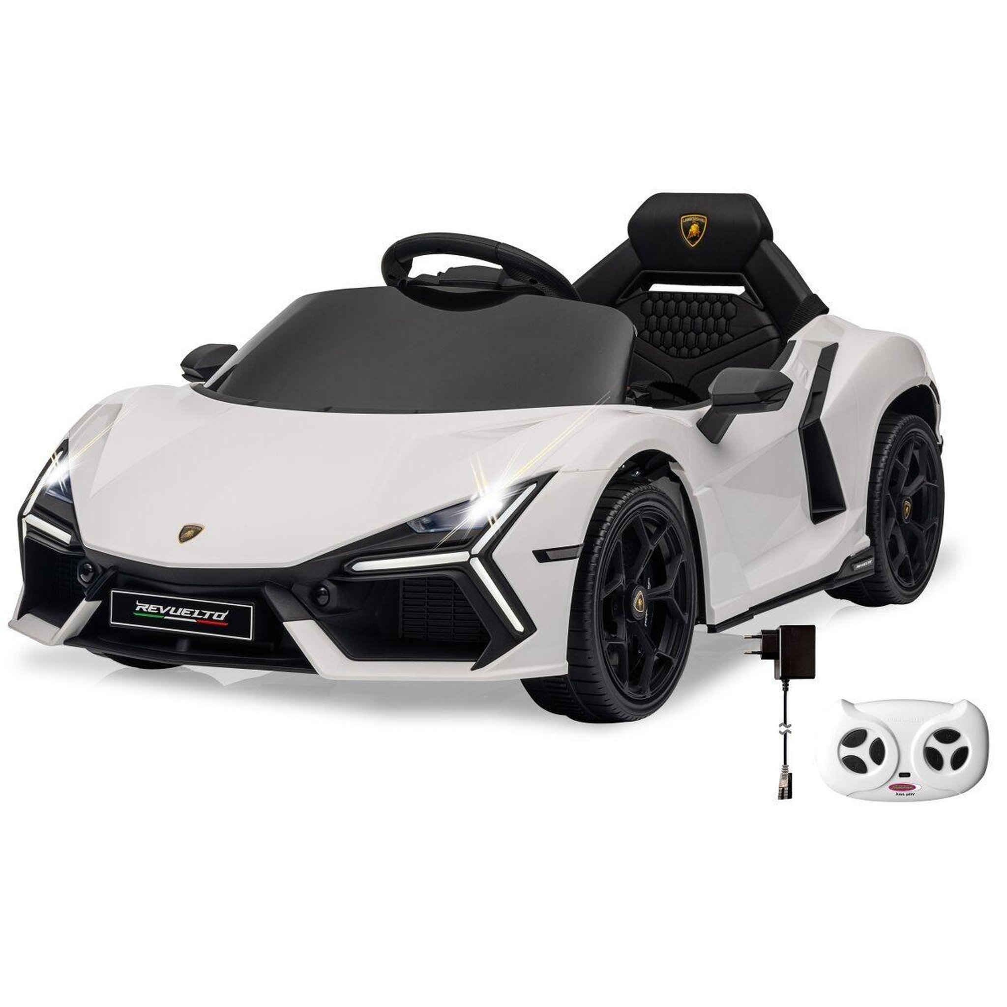Voir la diapositive 5 : Jamara Ride-on lamborghini revuelto blanc 2,4ghz li-power 12.6