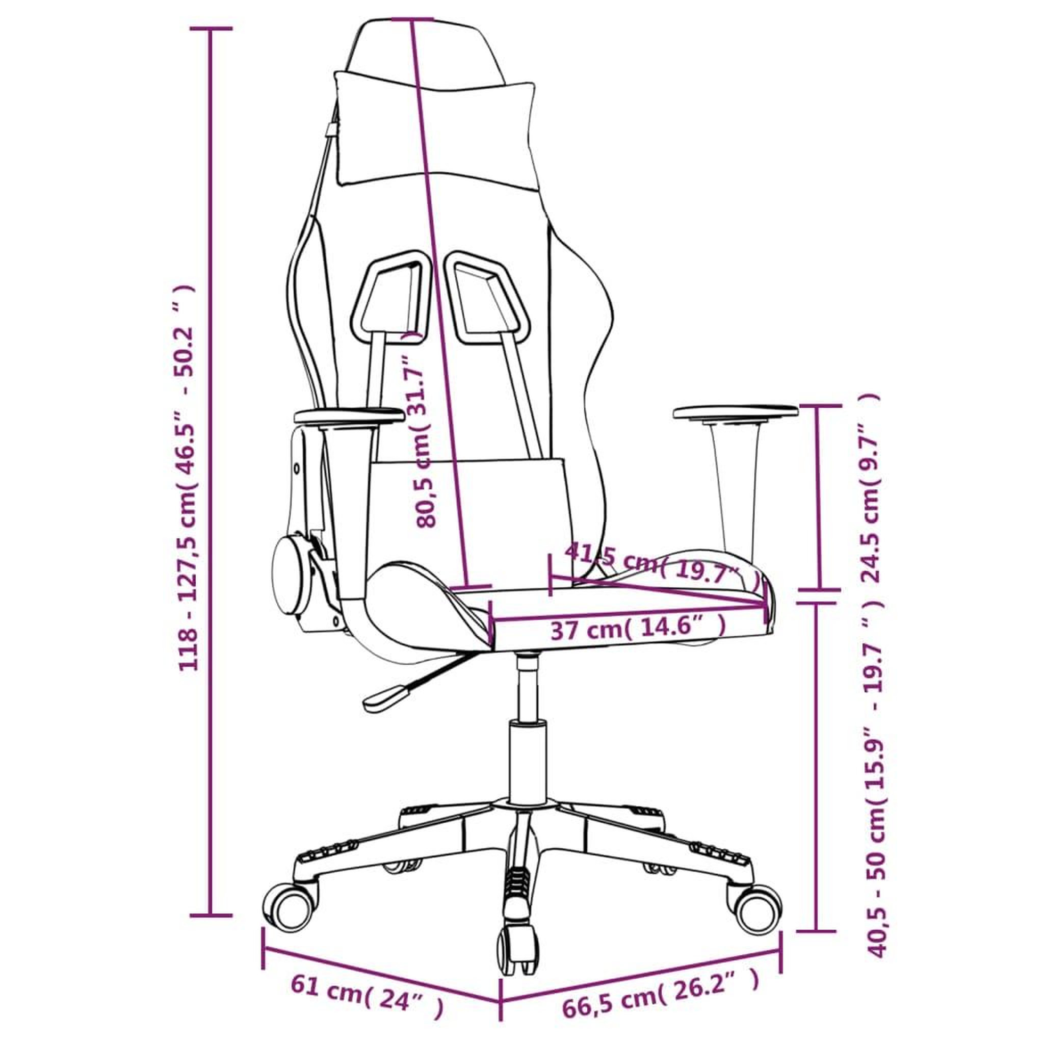 Voir la diapositive 6 : VIDAXL Chaise de jeu de massage noir similicuir