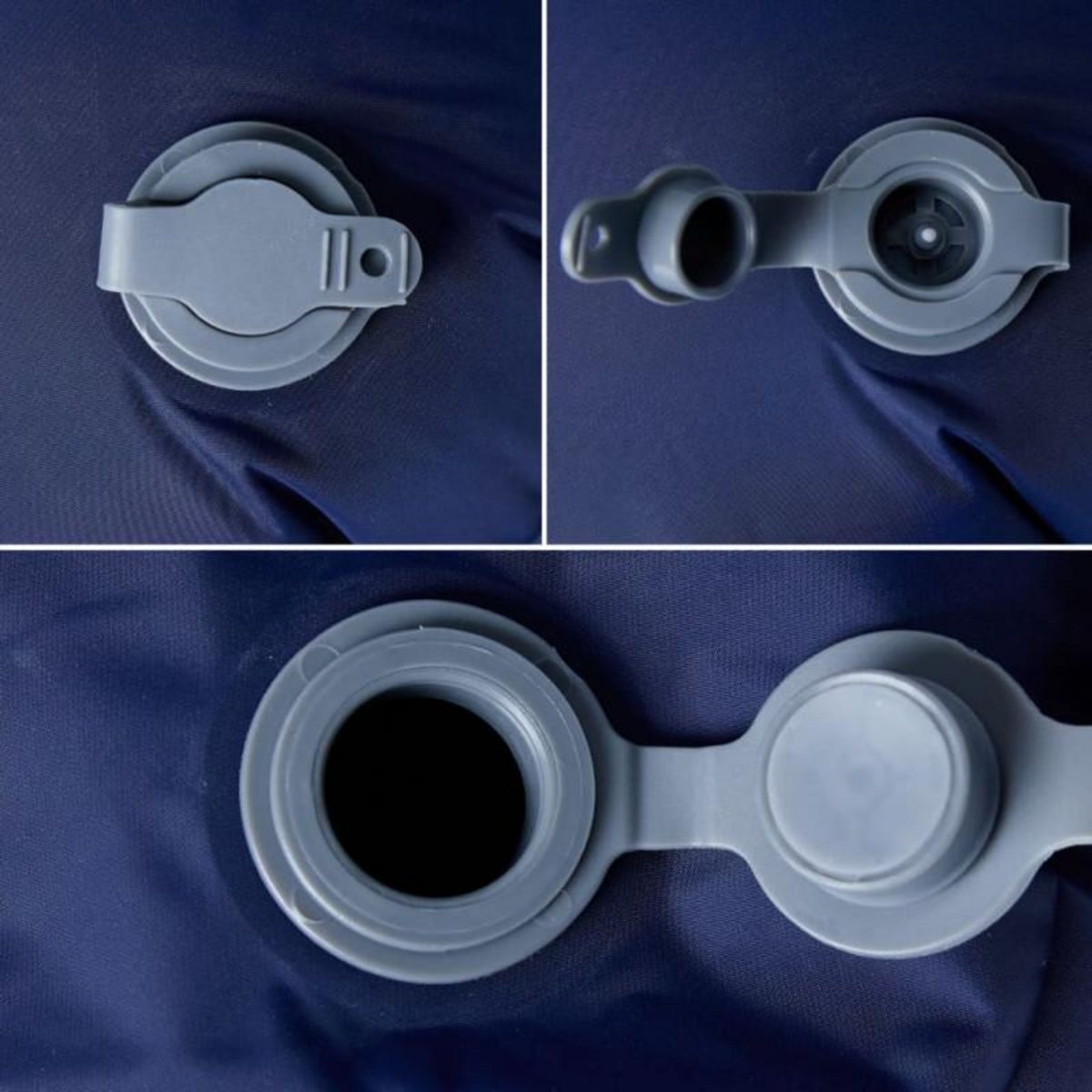 VIDAXL Matelas de camping gonflable et oreiller 1 personne bleu marine