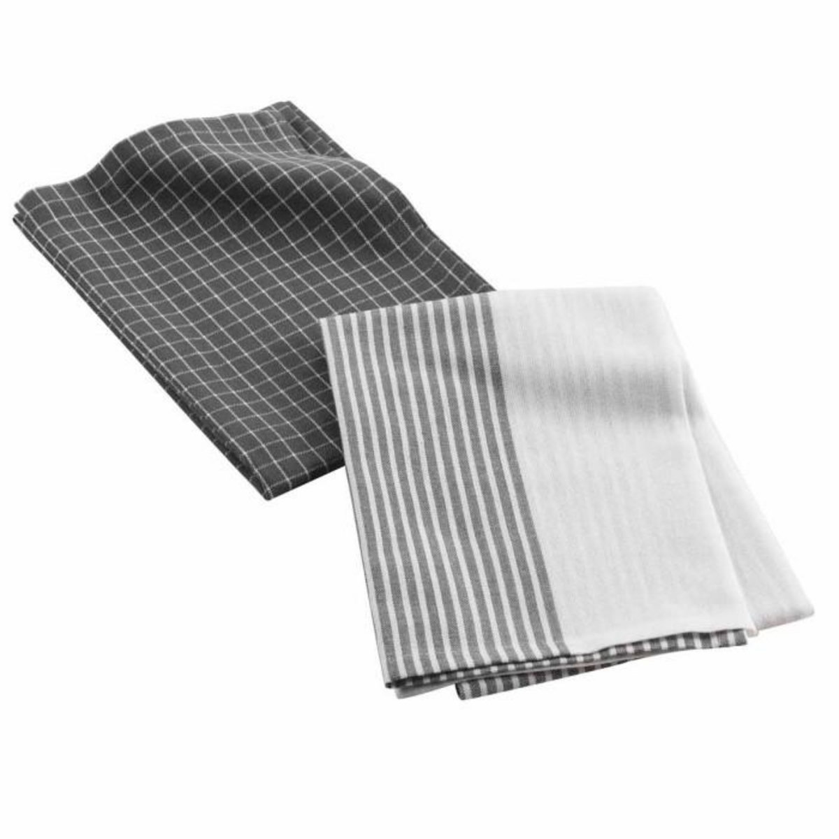 Paris Prix Lot de 2 Torchons de Cuisine  Auberge  50x70cm Anthracite