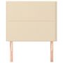 Voir la diapositive 3 : VIDAXL Tetes de lit 2 pcs Creme 90x5x78/88 cm Tissu