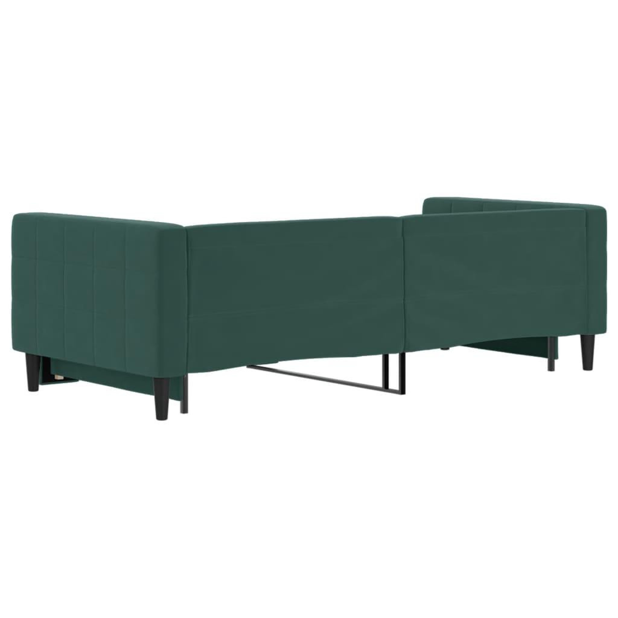 Voir la diapositive 5 : VIDAXL Lit de jour avec gigogne sans matelas vert fonce 90x200 cm