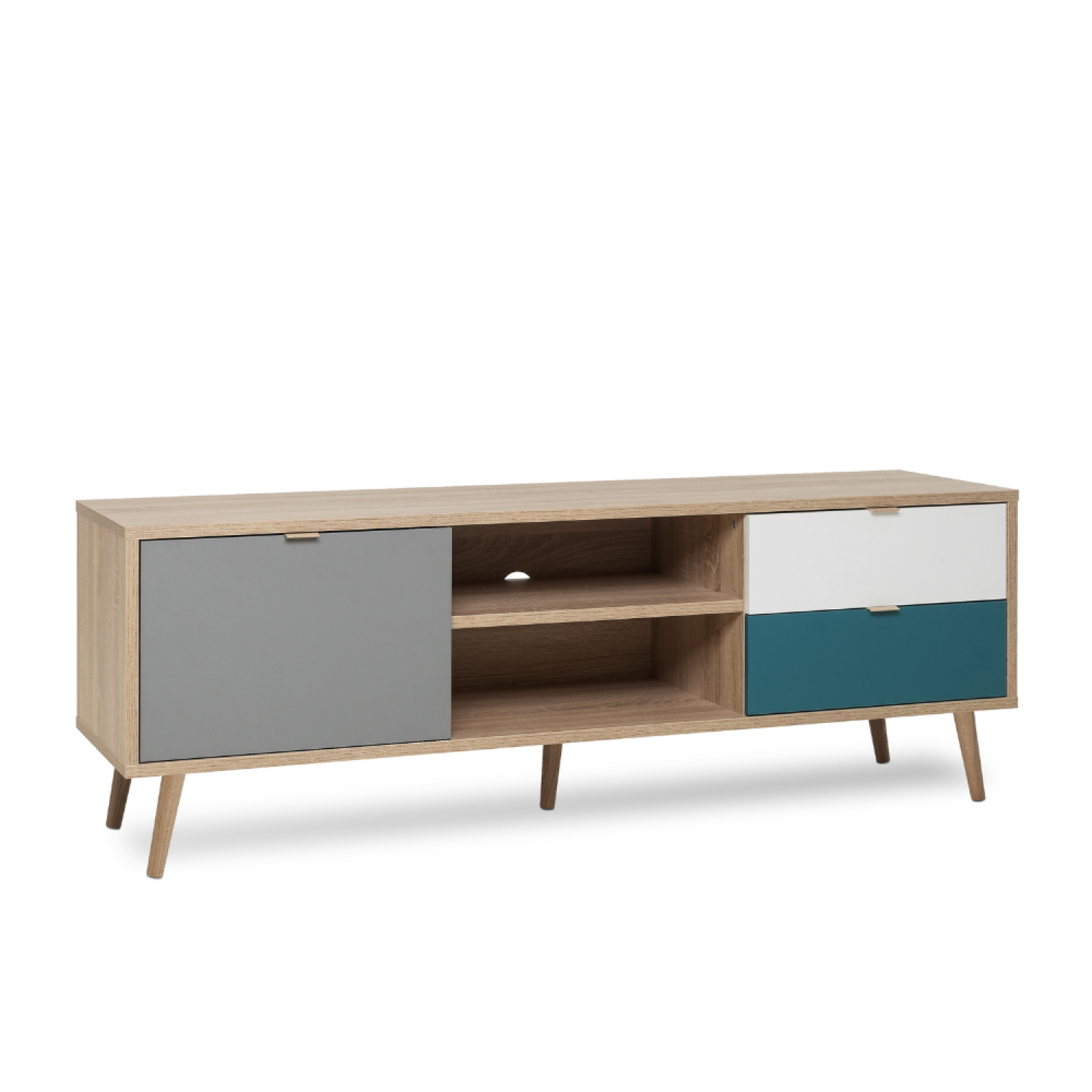 Voir la diapositive 4 : CONCEPT USINE Meuble tv scandinave 150cm perast