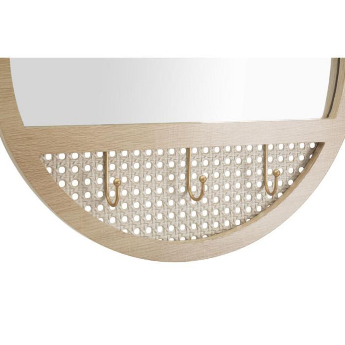 Paris Prix Miroir Mural Avec 3 Crochets  Fuji  50cm Naturel