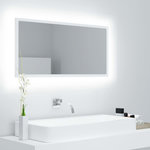 VIDAXL Miroir a LED de salle de bain Blanc 90x8,5x37 cm Acrylique