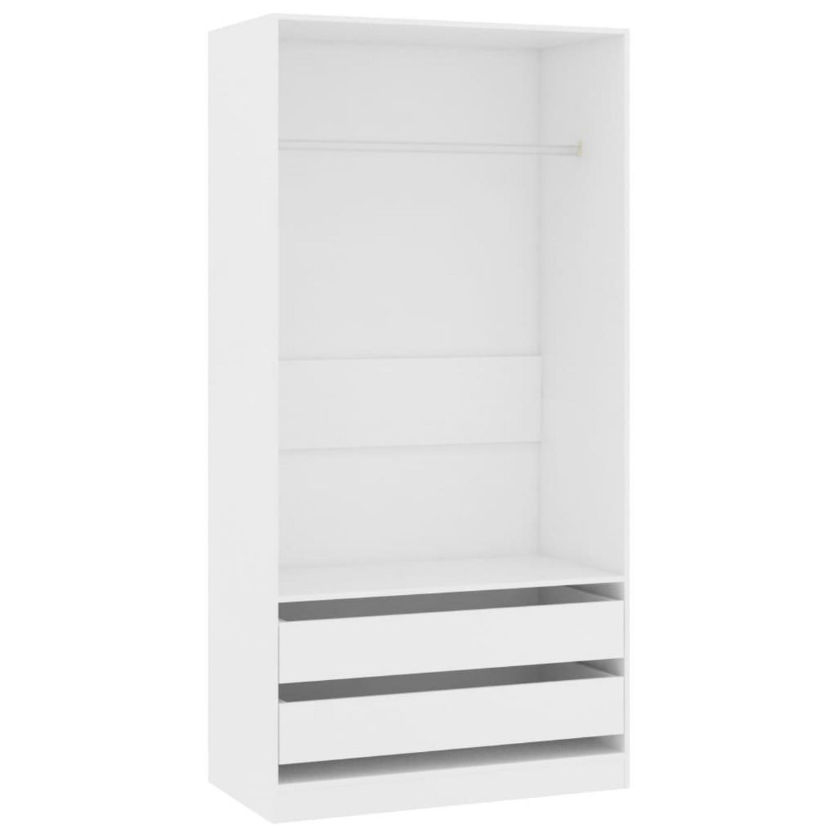 VIDAXL Garde-robe Blanc 100x50x200 cm Bois d'ingenierie