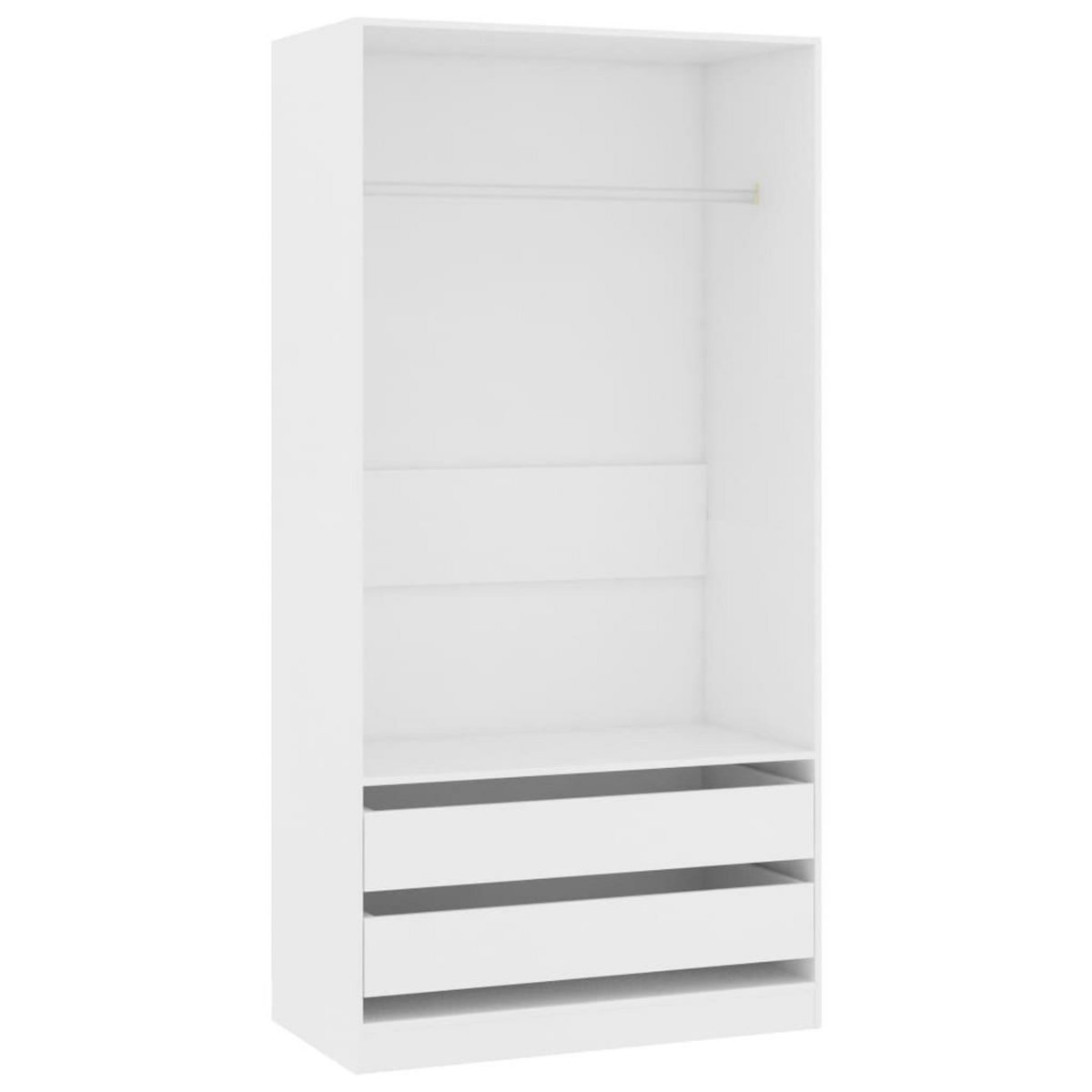 VIDAXL Garde-robe Blanc 100x50x200 cm Bois d'ingenierie