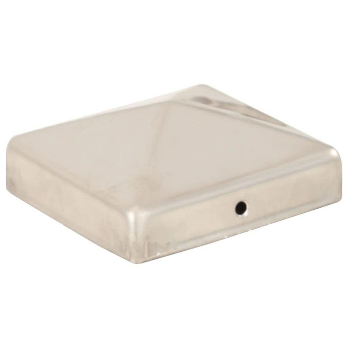 VIDAXL Bouchons de poteau de cloture pyramidaux 6 pcs Inox 81x81 mm