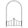 Voir la diapositive 2 : VIDAXL Voute de jardin avec portail Noir 138x40x238 cm Fer