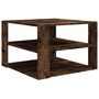 Voir la diapositive 2 : VIDAXL Table basse Chene fume 60x60x40 cm Bois d'ingenierie