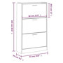 Voir la diapositive 6 : VIDAXL Armoire a chaussures Gris beton 63x24x103 cm Bois d'ingenierie