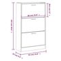 Voir la diapositive 6 : VIDAXL Armoire a chaussures Gris beton 63x24x103 cm Bois d'ingenierie