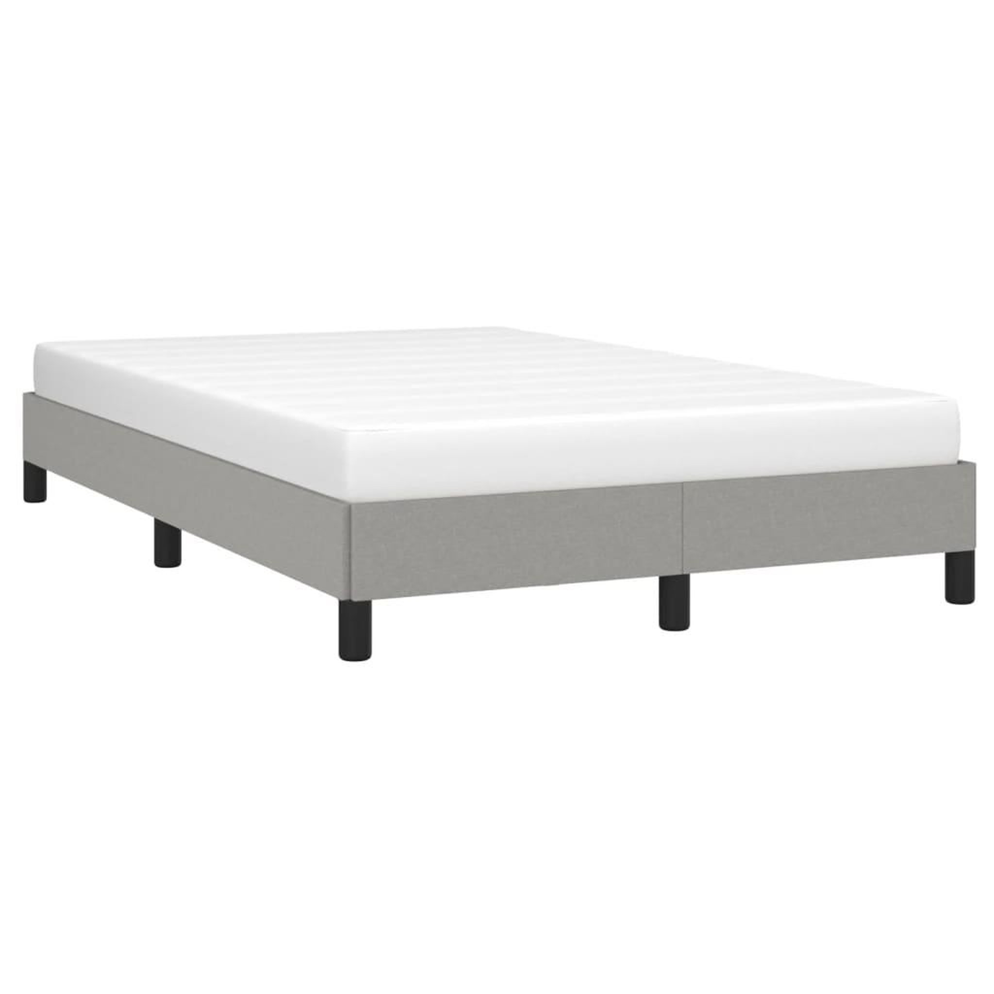 Voir la diapositive 4 : VIDAXL Cadre de lit sans matelas gris clair 120x190 cm tissu