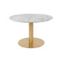 Voir la diapositive 6 : LISA DESIGN Valverde - table basse ronde - effet marbre - doré - 70 cm
