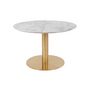 Voir la diapositive 6 : LISA DESIGN Valverde - table basse ronde - effet marbre - doré - 70 cm