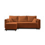 Voir la diapositive 6 : BEST MOBILIER Saphir - canapé d'angle réversible 4 places - convertible - avec coffre - en tissu