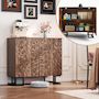 Voir la diapositive 3 : MERAX Buffet 2 porte(s) 0 tiroir(s) - 80 cm marron mdf