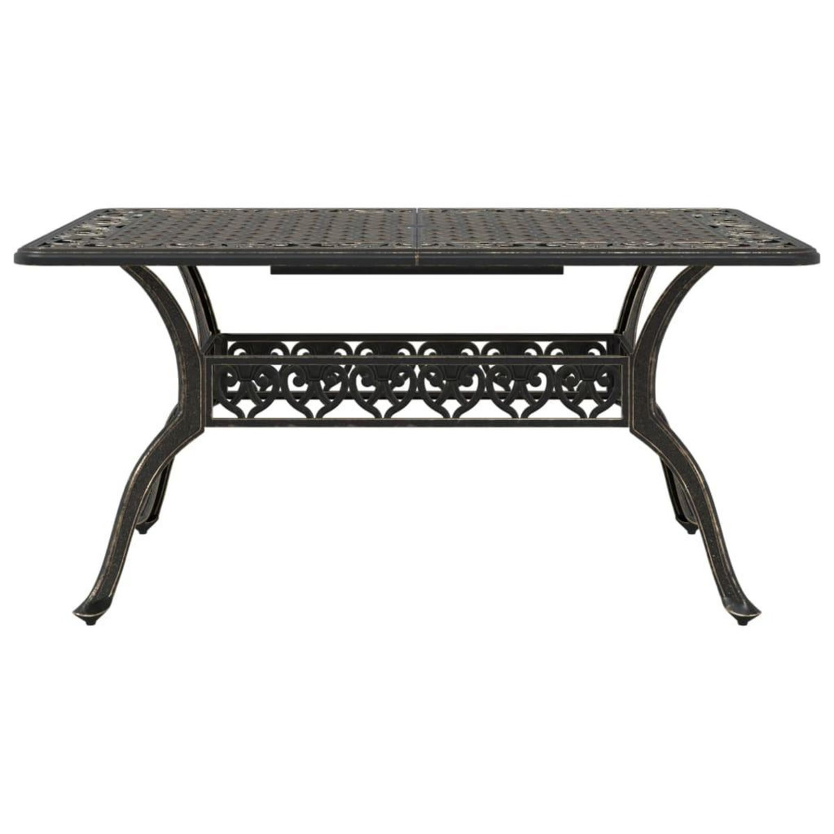 VIDAXL Table de jardin bronze 150x90x72 cm aluminium coule