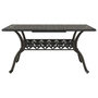 Voir la diapositive 5 : VIDAXL Table de jardin bronze 150x90x72 cm aluminium coule