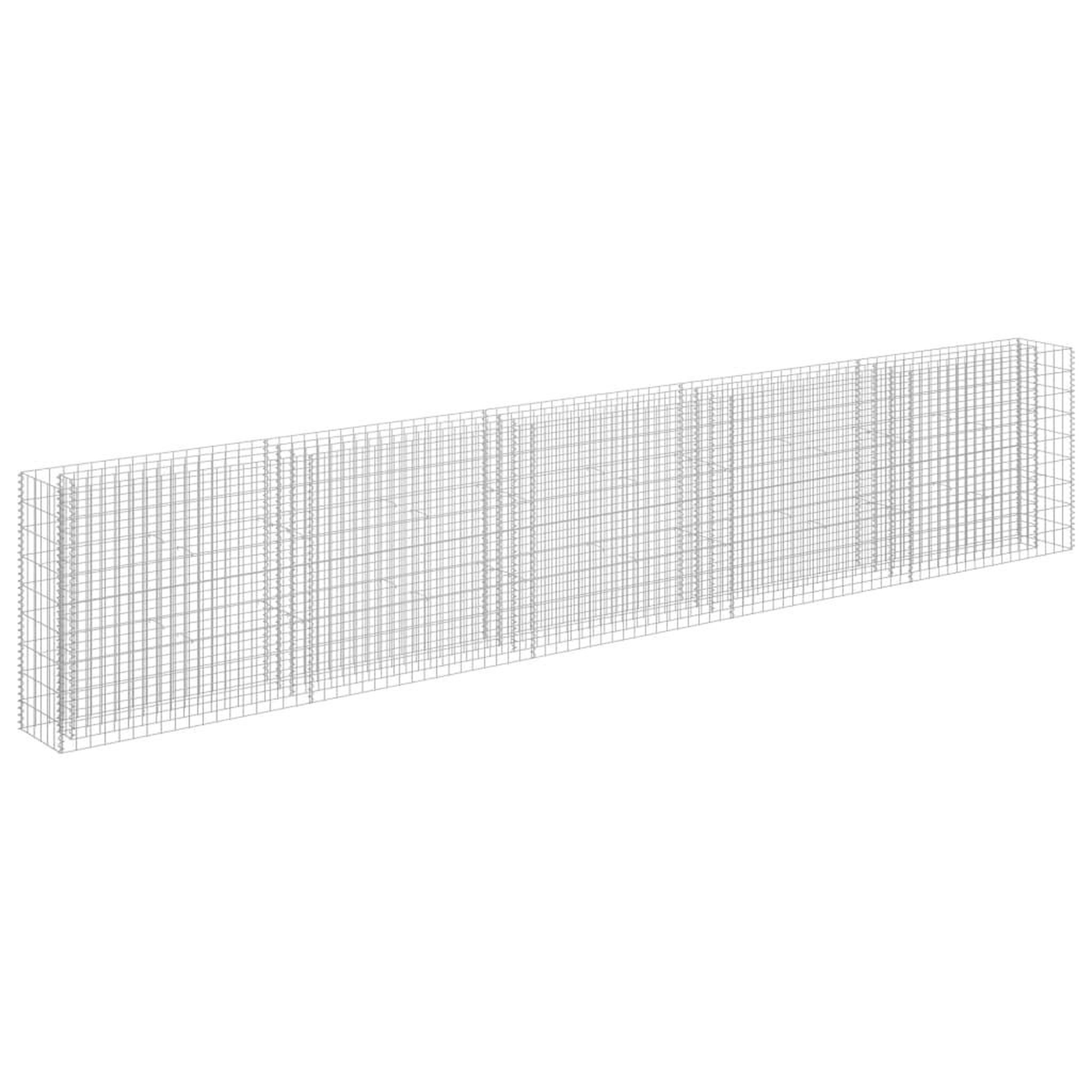 Voir la diapositive 2 : VIDAXL Lit sureleve a gabion Acier galvanise 450x30x90 cm