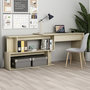 Voir la diapositive 1 : VIDAXL Bureau d'angle Chene sonoma 200x50x76 cm Bois d'ingenierie