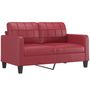 Voir la diapositive 4 : VIDAXL Ensemble de canapes 3 pcs et coussins rouge bordeaux similicuir