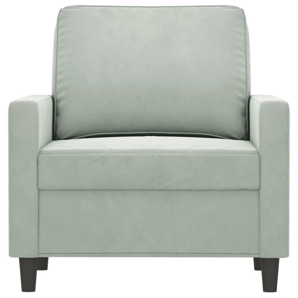 VIDAXL Fauteuil Gris clair 60 cm Velours