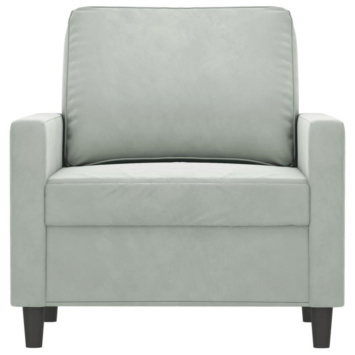 VIDAXL Fauteuil Gris clair 60 cm Velours