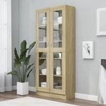 VIDAXL Armoire vitrine Chene sonoma 82,5x30,5x185,5 cm Bois ingenierie