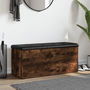 Voir la diapositive 3 : VIDAXL Banc de rangement chene fume 102x42x45 cm bois d'ingenierie
