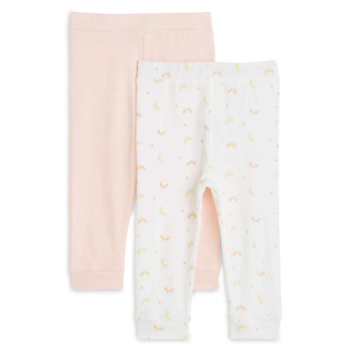 INEXTENSO Lot de 2 leggings de naissance bébé fille