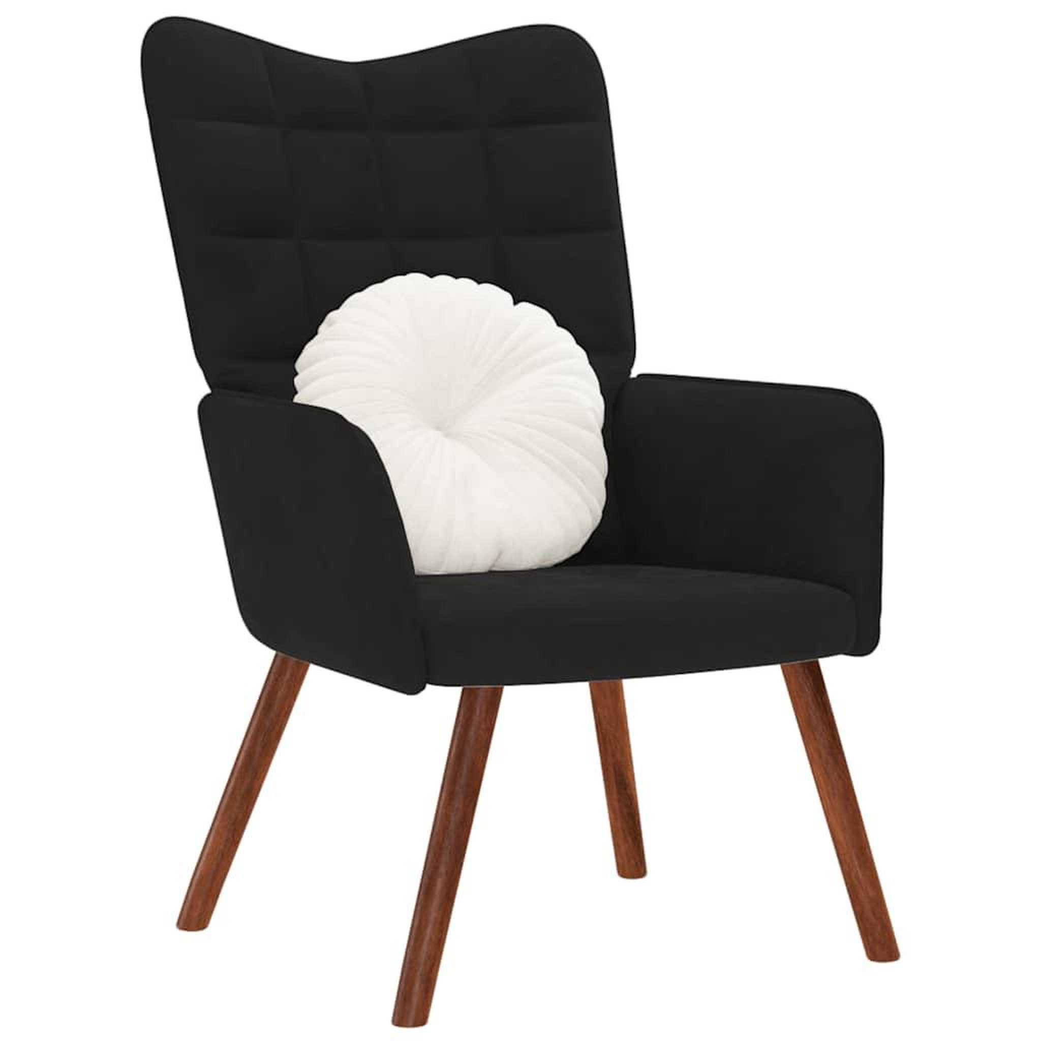VIDAXL Chaise de relaxation Noir Velours