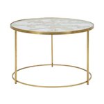 Paris Prix Table Basse en Verre  Butterfly  60cm Or
