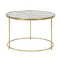 Voir la diapositive 1 : Paris Prix Table Basse en Verre  Butterfly  60cm Or