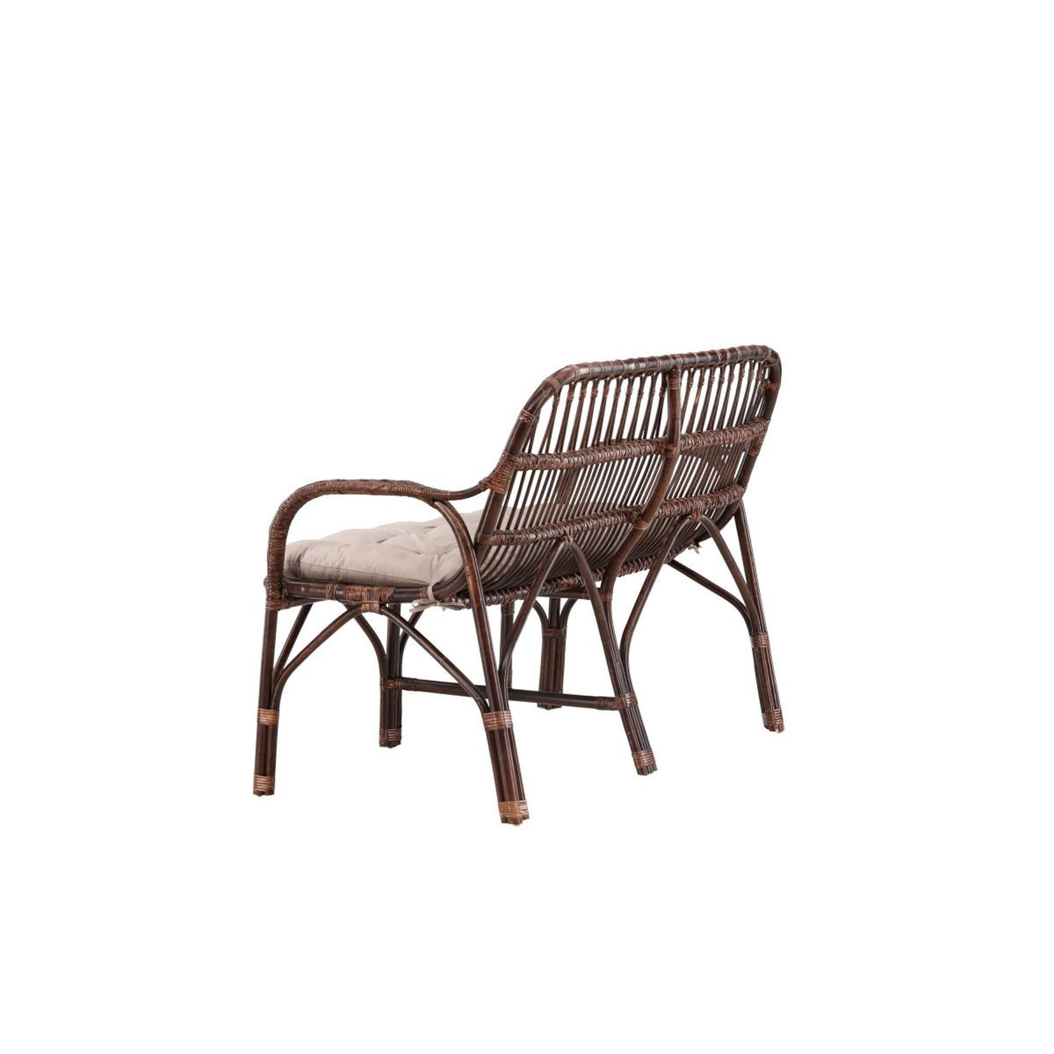 Voir la diapositive 6 : Paris Prix Canapé de jardin 2 places en rotin  nella  129cm noyer