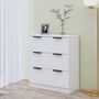 Voir la diapositive 3 : VIDAXL Buffet Blanc 60x30x70 cm Bois d'ingenierie