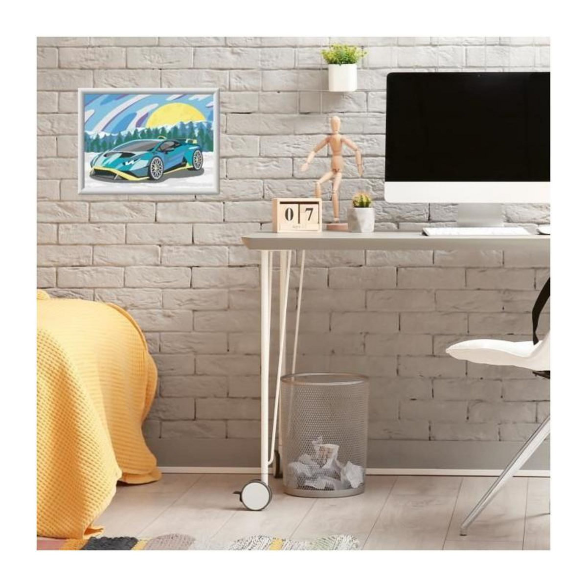 RAVENSBURGER CreArt Kids 18x24cm Lamborghini, Kit de peinture par numéros Numéro d'Art, Des 7 ans, 25842, Ravensburger