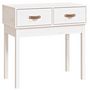 Voir la diapositive 2 : VIDAXL Table console Blanc 76,5x40x75 cm Bois massif de pin