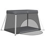 Voir la diapositive 4 : VIDAXL Parc pour bebe avec matelas Gris fonce Tissu de lin