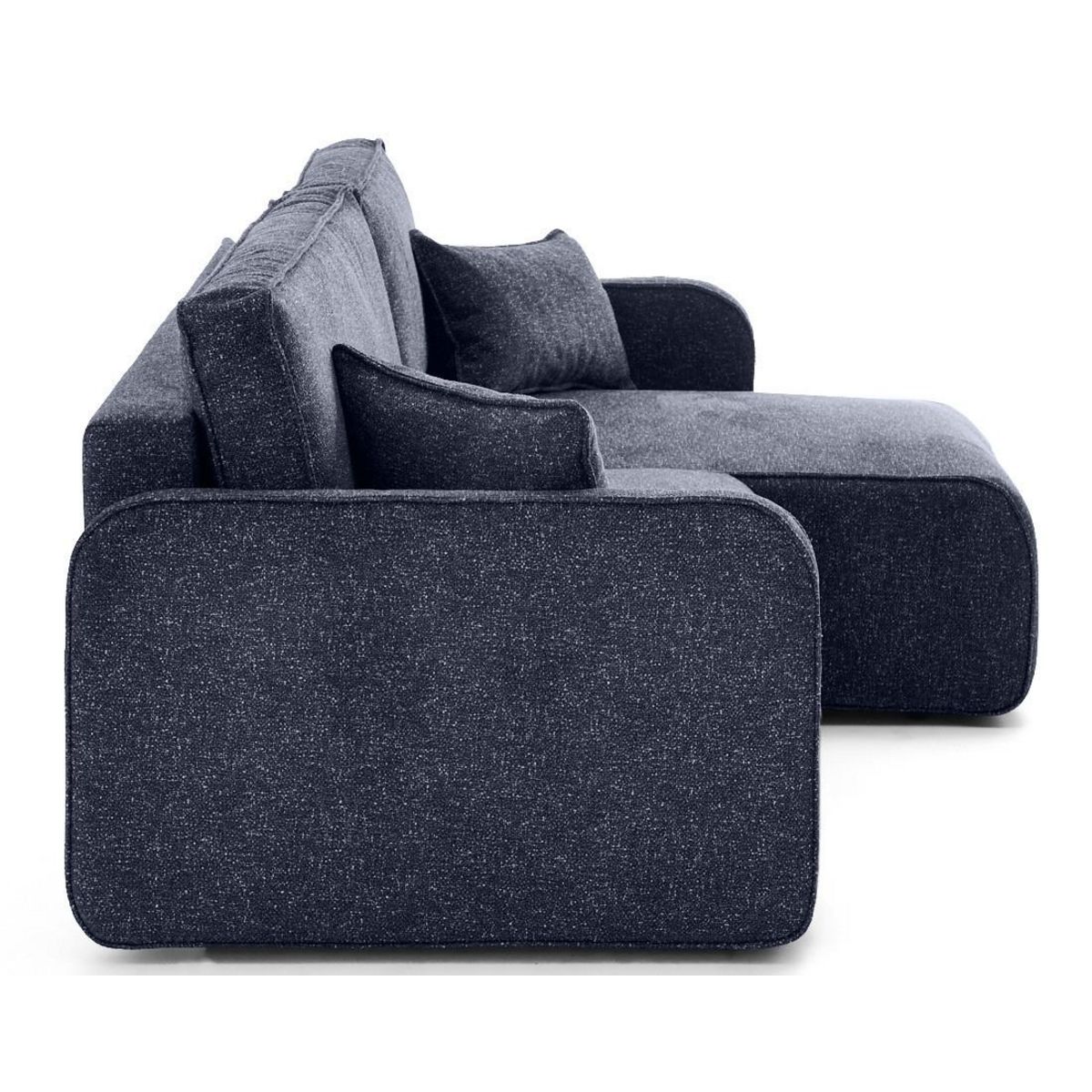 LISA DESIGN Apolline - canapé d'angle réversible 4 places convertible avec coffres en tissu moucheté