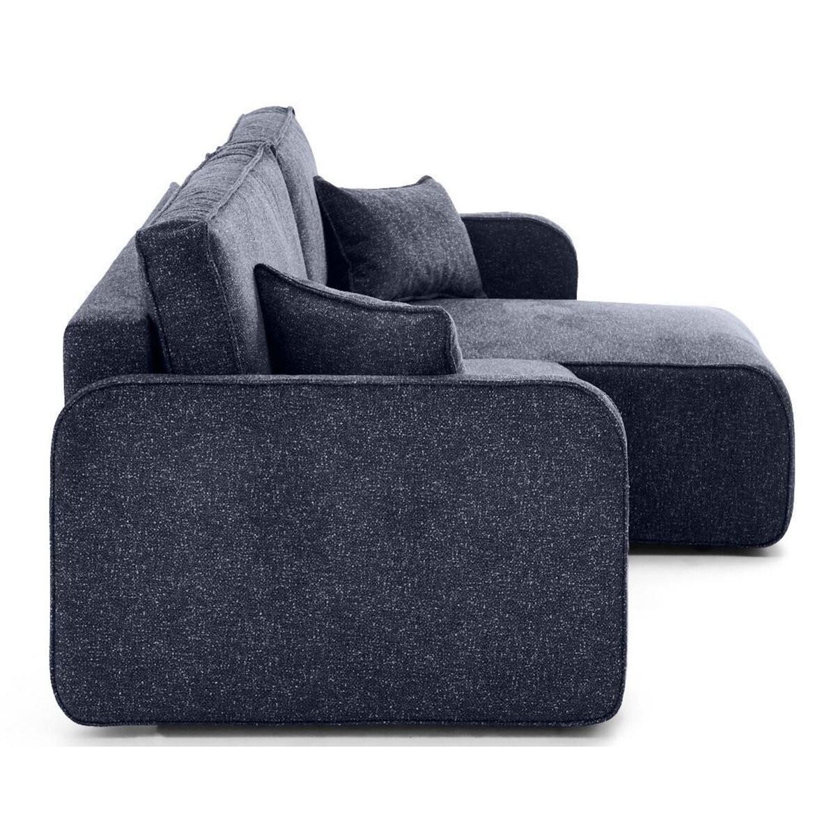 LISA DESIGN Apolline - canapé d'angle réversible 4 places convertible avec coffres en tissu moucheté