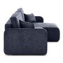 Voir la diapositive 5 : LISA DESIGN Apolline - canapé d'angle réversible 4 places convertible avec coffres en tissu moucheté