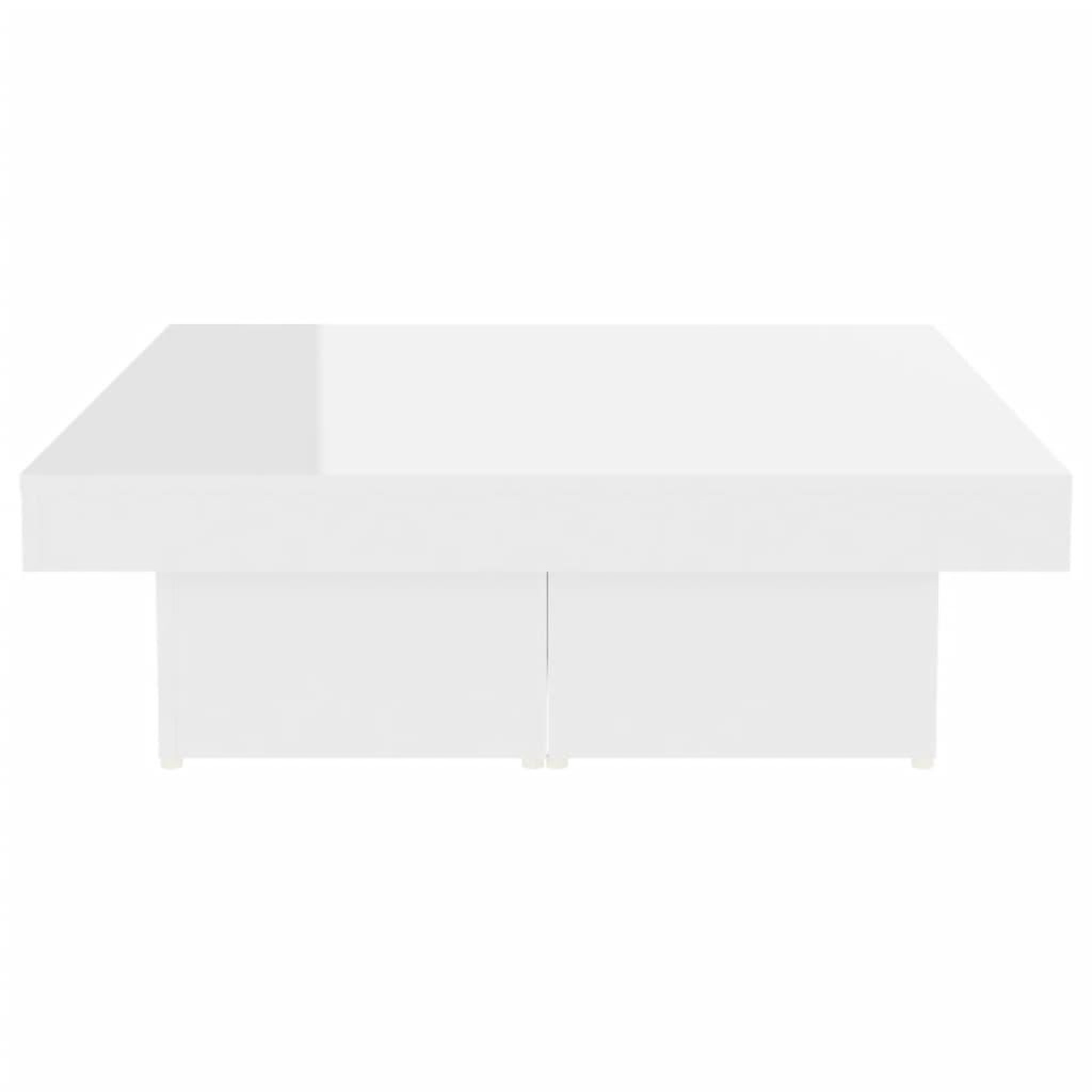 Voir la diapositive 5 : VIDAXL Table basse blanc brillant 90x90x28 cm bois d'ingenierie