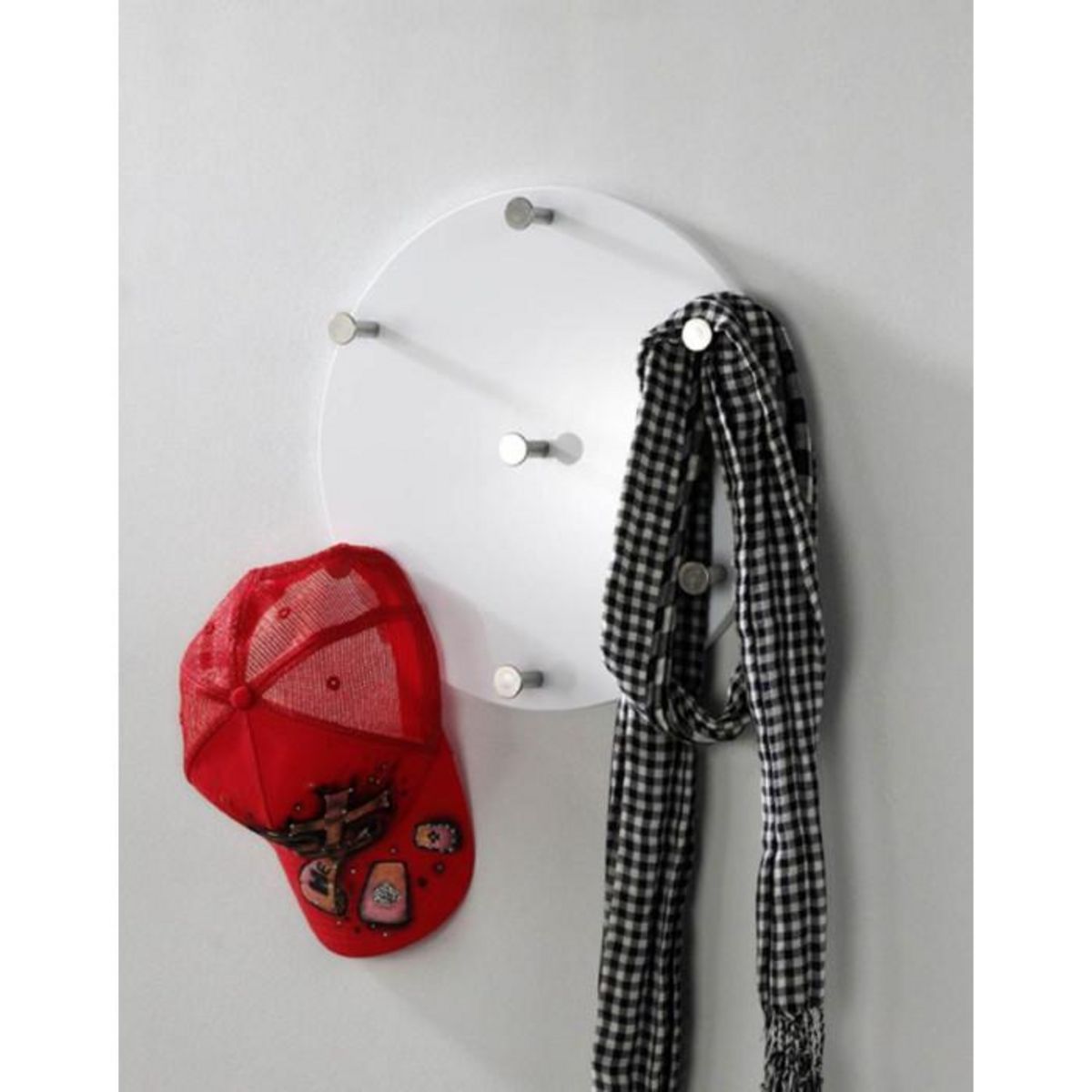 Paris Prix Patère Murale Ronde  Kely  35cm Blanc