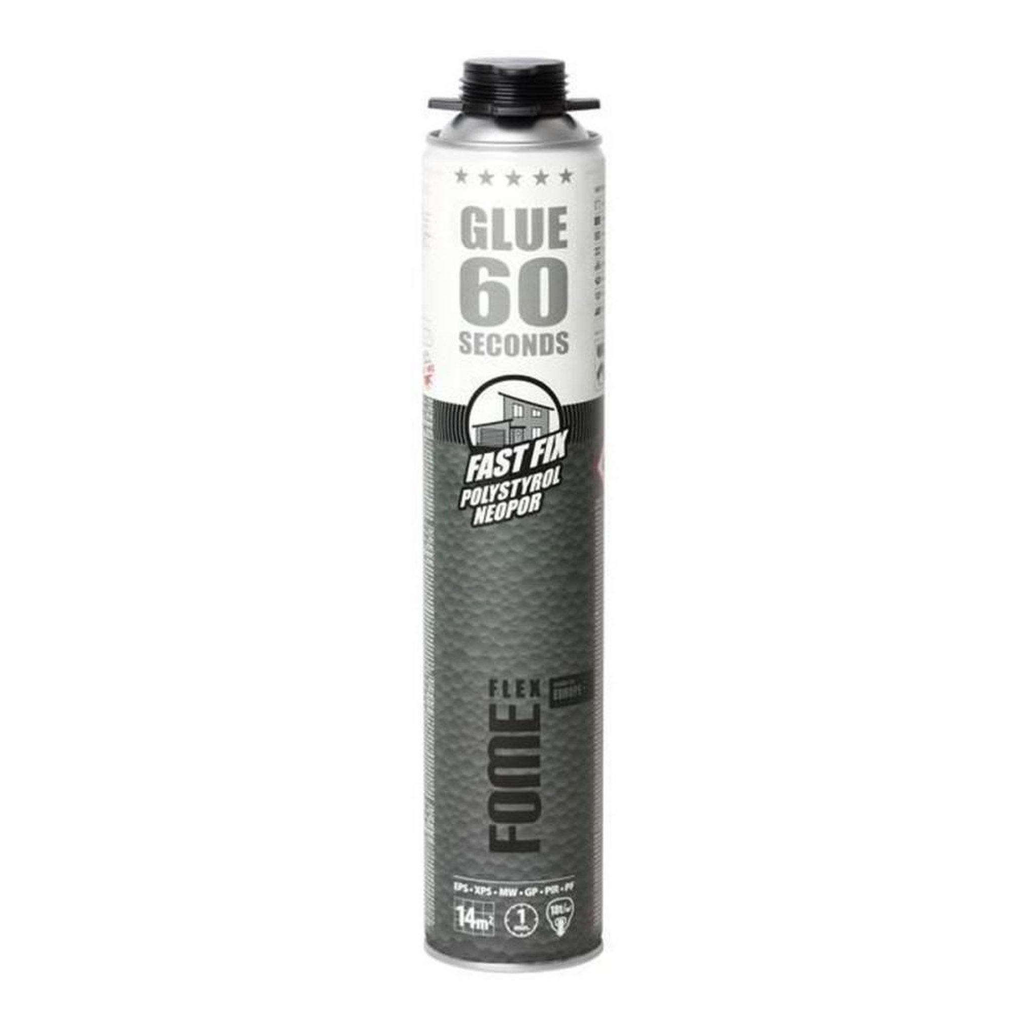Mousse polyuréthane adhésive FOME FLEX Fast Fix 60 secondes en aérosol 850 ml, faible expansion