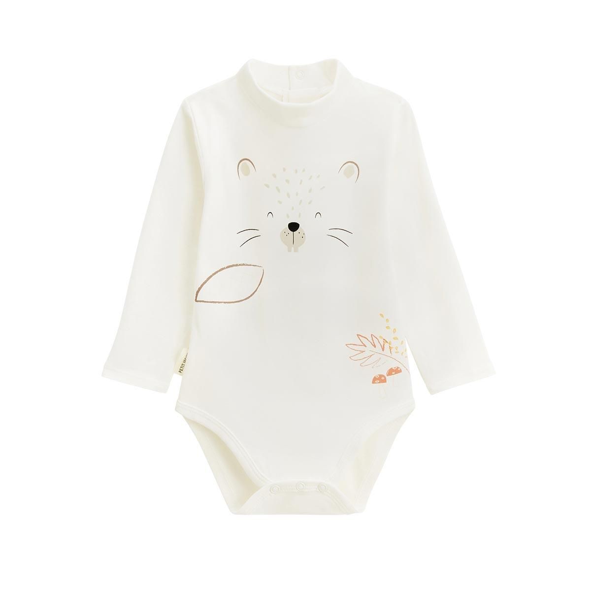 Petit Béguin Lot de 2 bodies bébé col roulé manches longues Cracotte