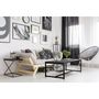 Voir la diapositive 2 : DIVERS Table basse design en métal Madison - L. 100 x H. 36 cm - Noir